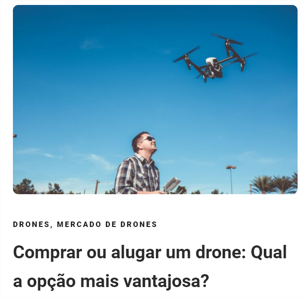 Comprar ou alugar drone