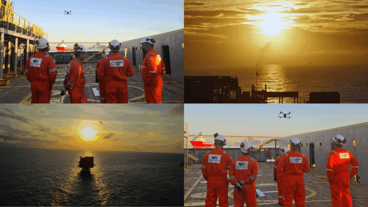 Monitoramento inteligente de OSRV com drones: eficiência e precisão Offshore